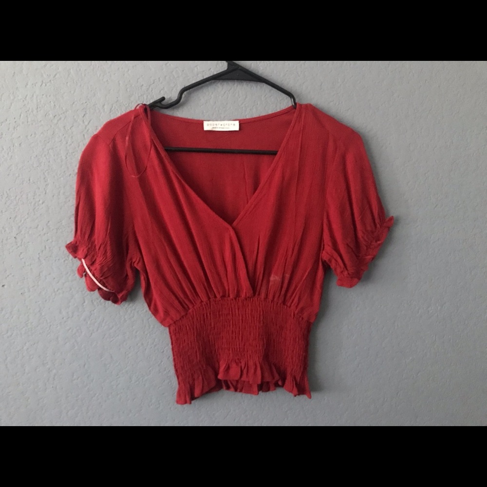 Papercrane red shirt. Size small